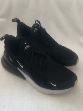 NIKE Air Max 270 Black White Women's Shoes US 8